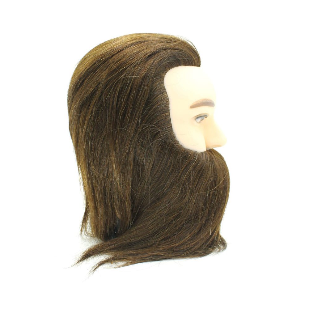 Голова-манекен SPL "шатен" с бородой 20-25см+520/A-1
