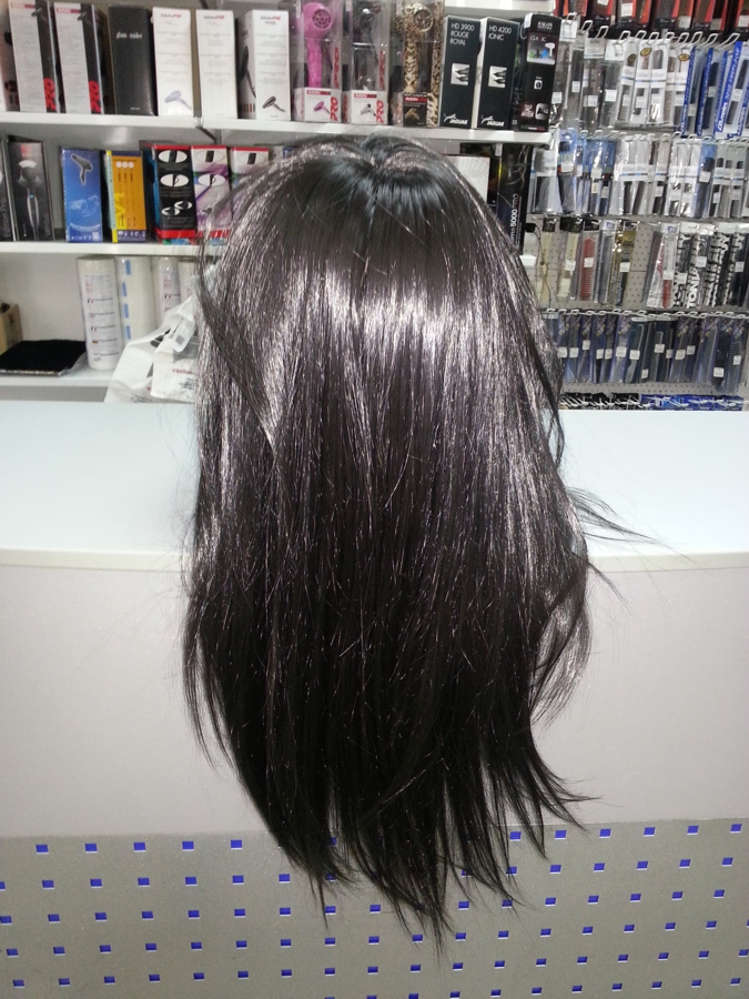 Голова-манекен SPL искусственные волосы "брюнет" 50-55см + штатив 518/C-1