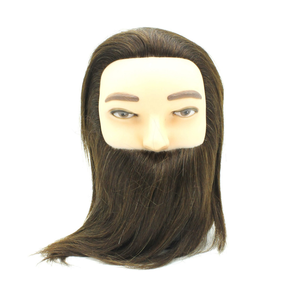 Голова-манекен SPL "шатен" с бородой 20-25см+520/A-1
