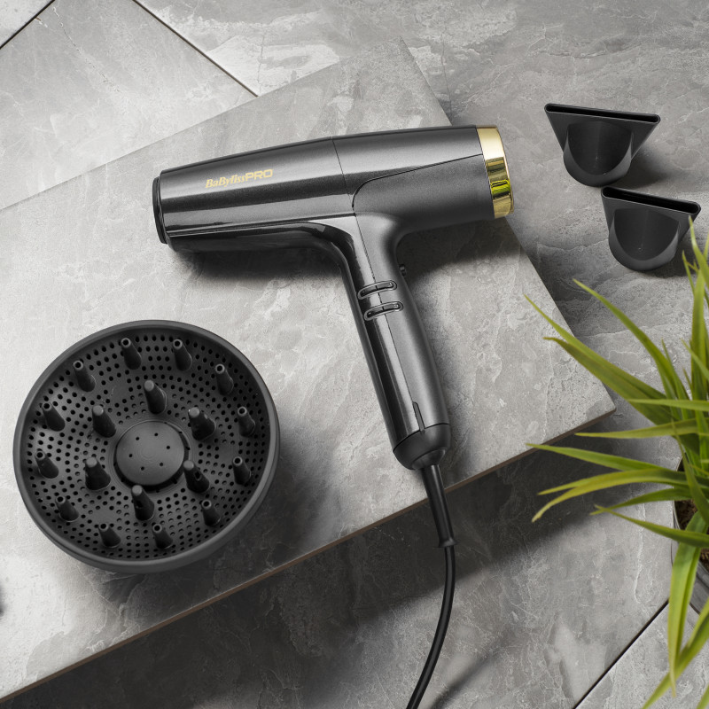 Фен Babyliss Pro Falco Grey&Gold BAB8550E