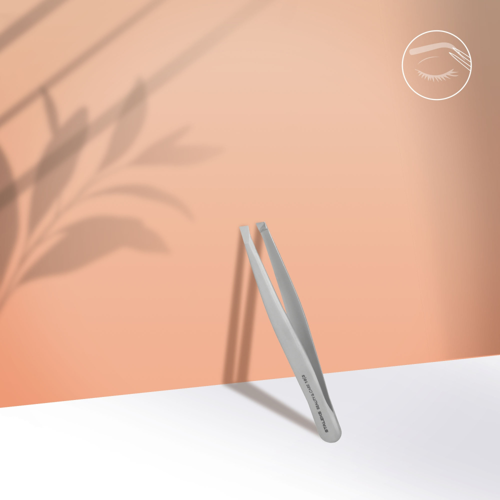 Пинцет Сталекс Beauty&Care скошенный TBC-10/3 (П-07)