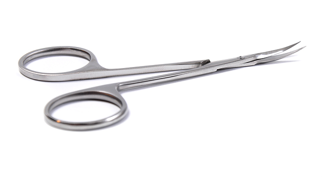 Ножницы маникюрные Olton 113мм + чехол (кожа)