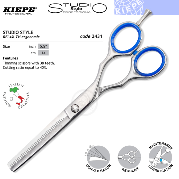Ножницы филировочные Kiepe Studio Style Relax 2431/5,5" 38 зубцов