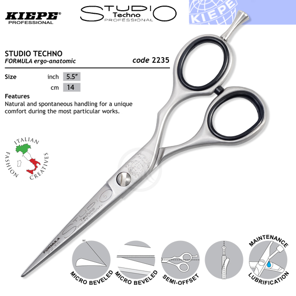 Ножницы Kiepe Studio Techno Formula 2235/5,5" с насечкой