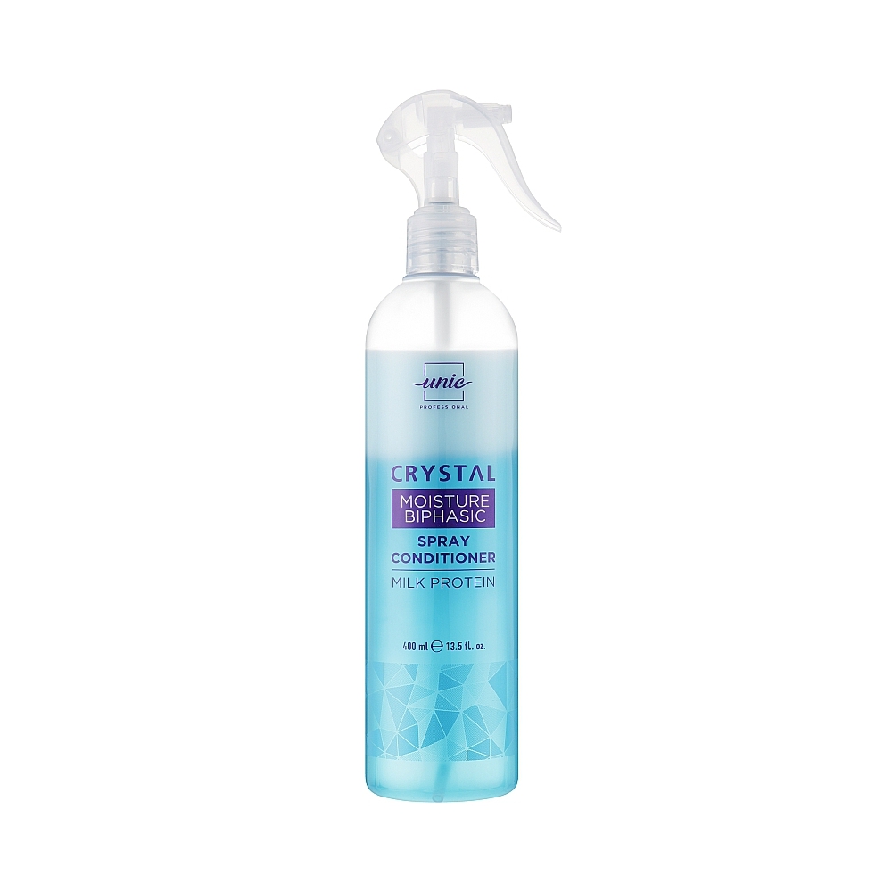 Двофазний спрей-кондиціонер Unic Crystal Moisture Biphasic Spray Conditioner зволожуючий 400мл