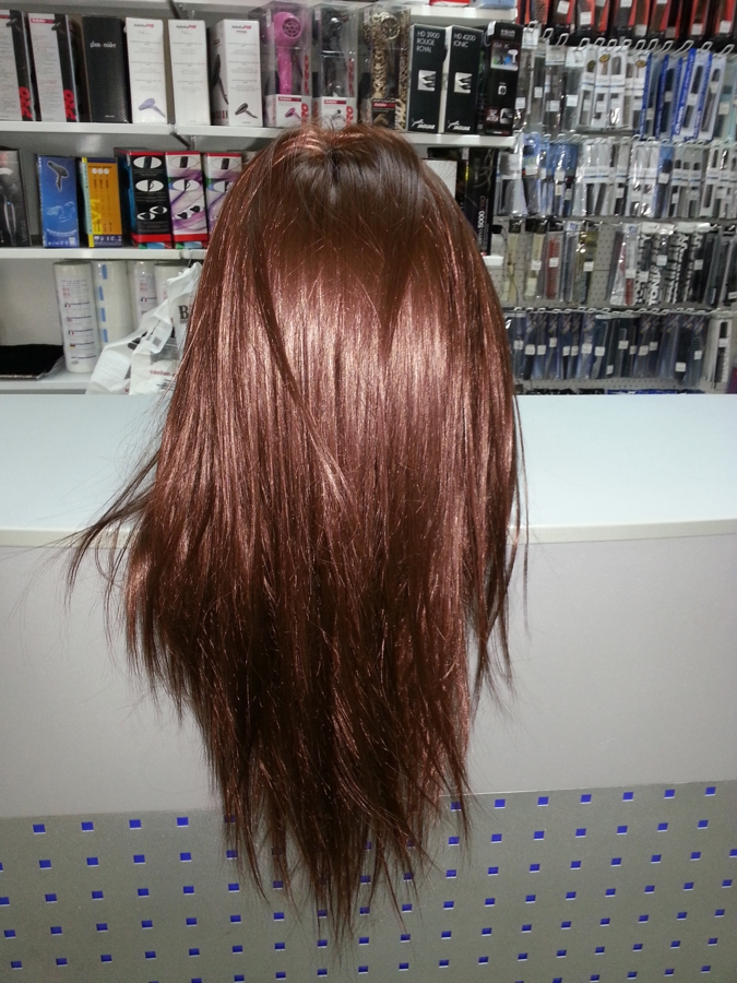 Голова-манекен SPL искусственные волосы "шатен" 50-55см + штатив 518/C-4