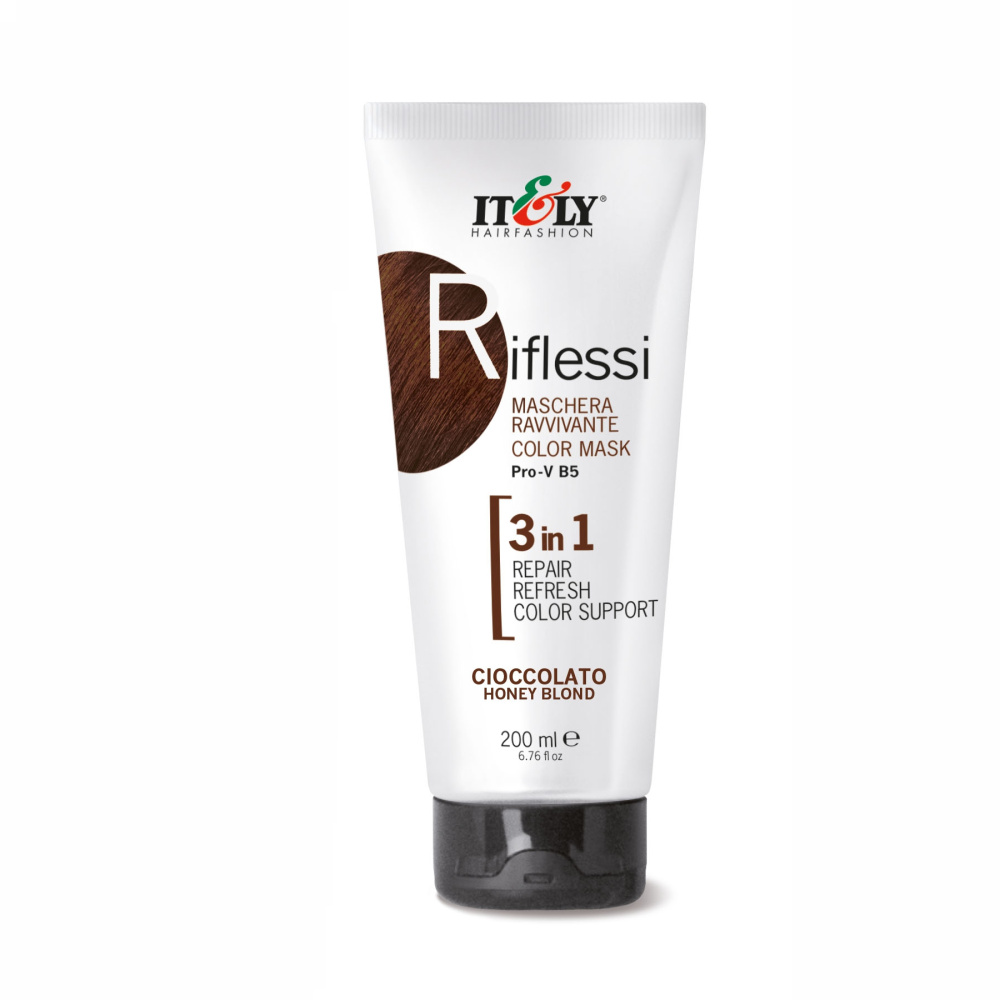 Тонна маска Itely Hairfashion Riflessi 3 в 1 Chiocollato шоколадний 200мл