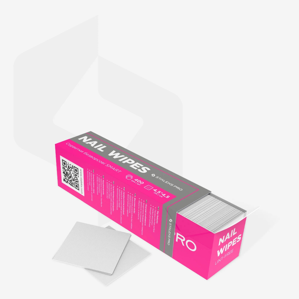 Серветки безворсові Staleks Pro Smart Nail Wipes 400 штук WS-400