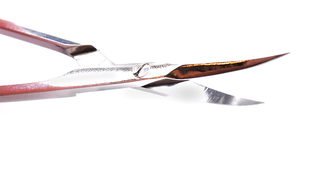 Ножницы маникюрные Olton 113мм + чехол (кожа)