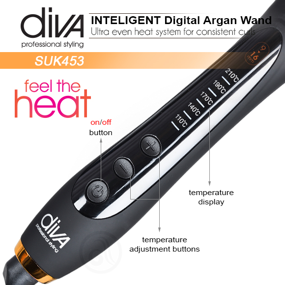 Плойка конусная Diva Intelligent Digital Wand Ø45-22мм D454