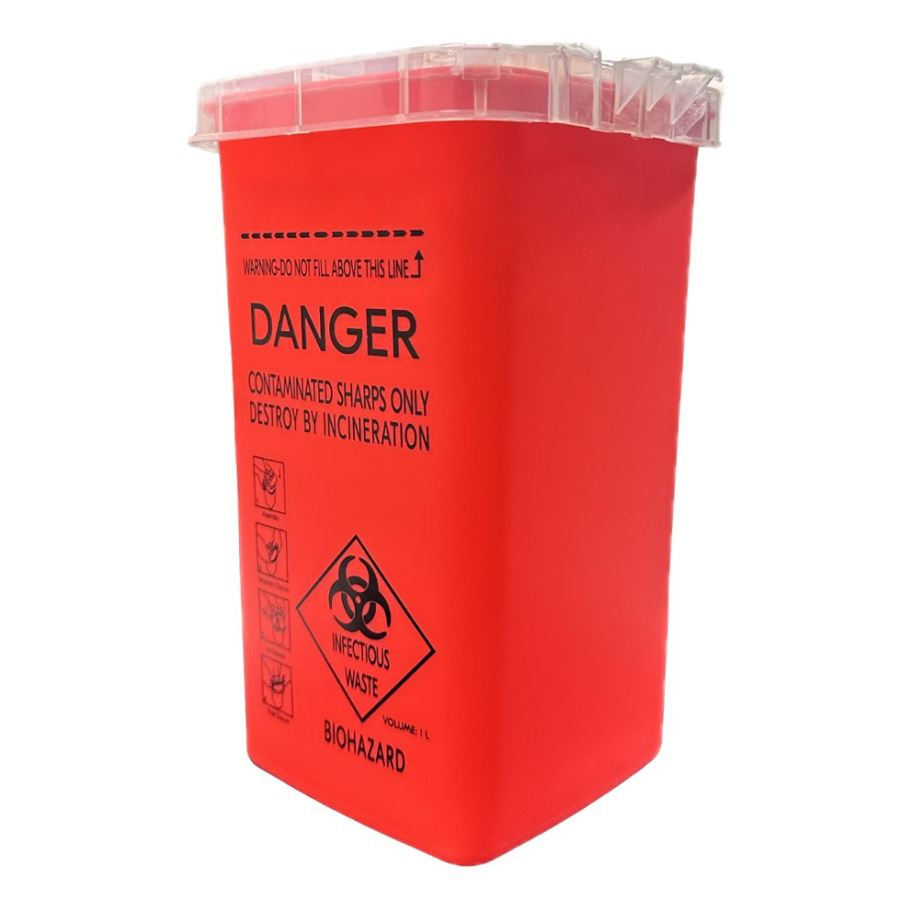 Контейнер для зберігання використаних лез JRL червоний JRL-JNC01