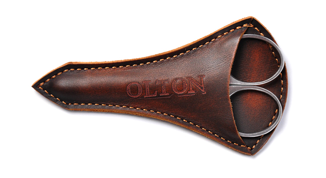 Ножницы маникюрные Olton 100мм + чехол (кожа)