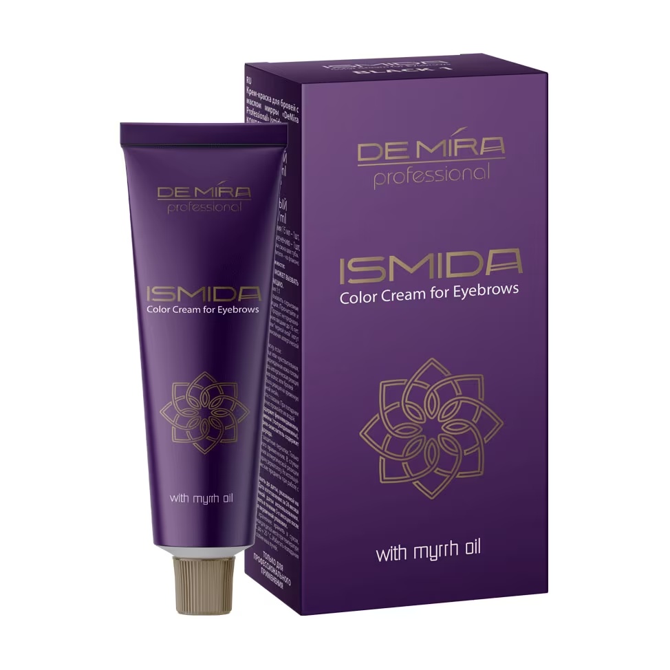 Крем-краска для бровей DeMira Professional Ismida Color Cream For Eyebrows оттенок Черный