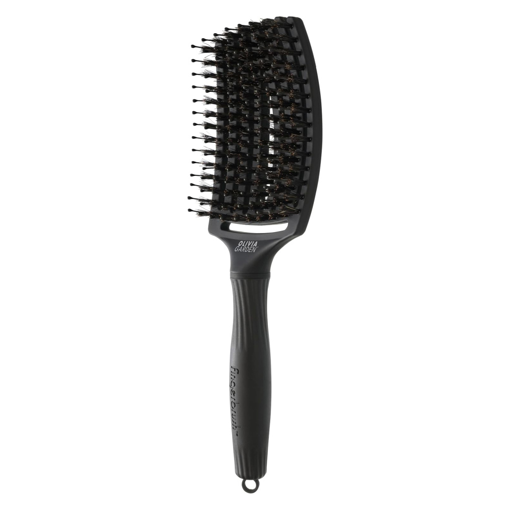 Щётка Olivia Garden Fingerbrush Care Iconic Boar&Nylon Full Black Large ID1731