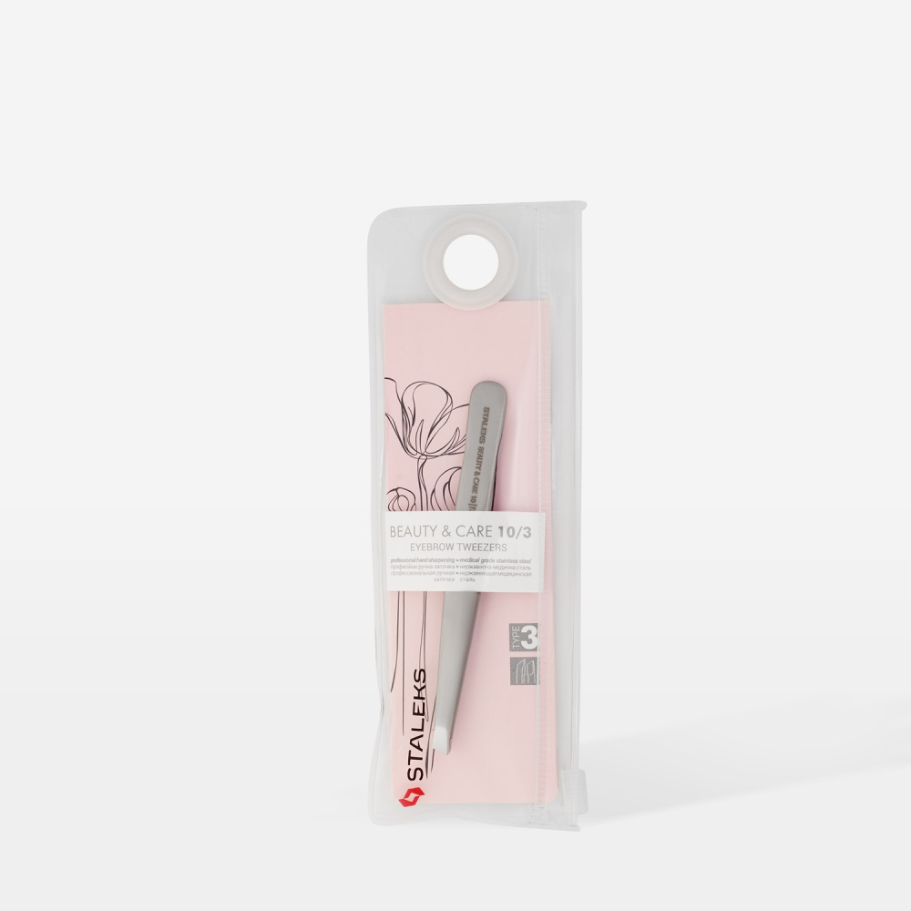 Пинцет Сталекс Beauty&Care скошенный TBC-10/3 (П-07)