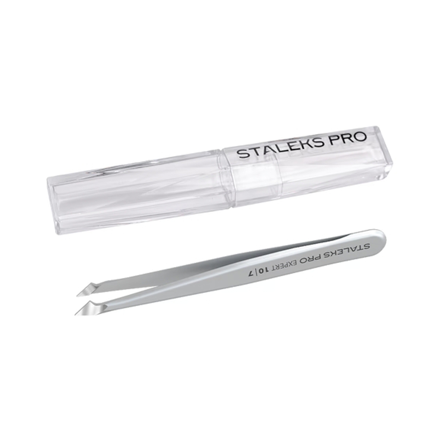 Пинцет Сталекс для бровей Expert TE-10/7 скошенный острый