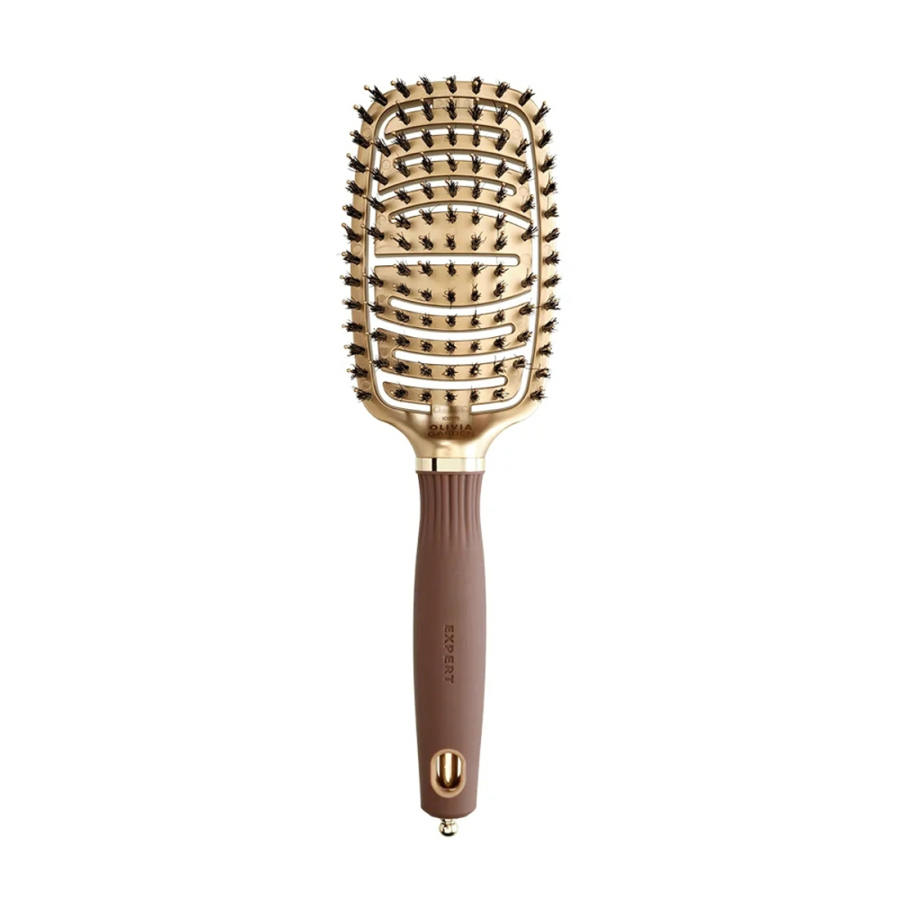 Щетка Olivia Garden Expert Care Flex Boar&Nylon Gold & Brown ID2071