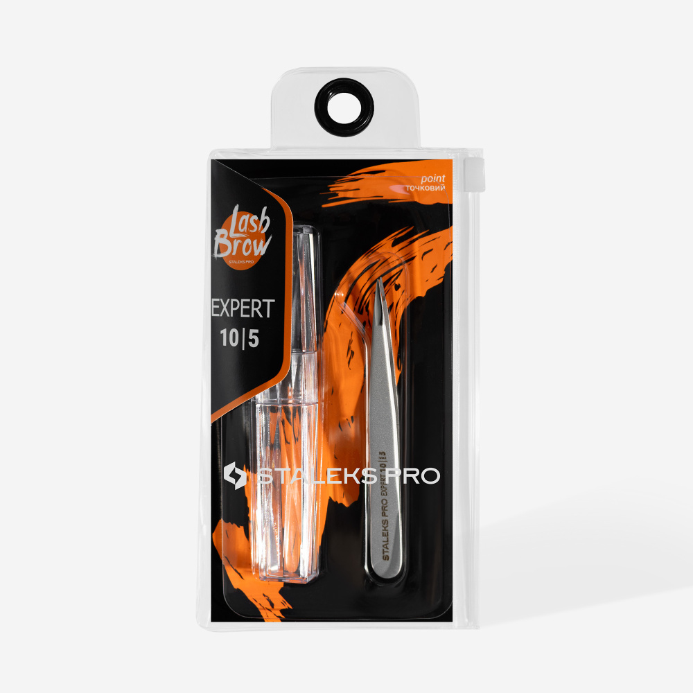 Пинцет Сталекс для бровей Expert TE-10/5 (точечный)