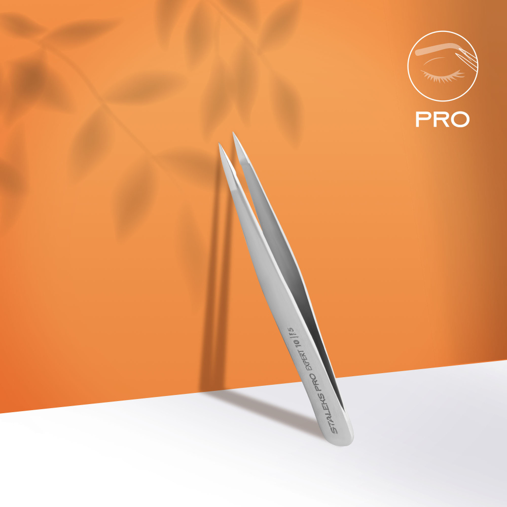 Пинцет Сталекс для бровей Expert TE-10/5 (точечный)