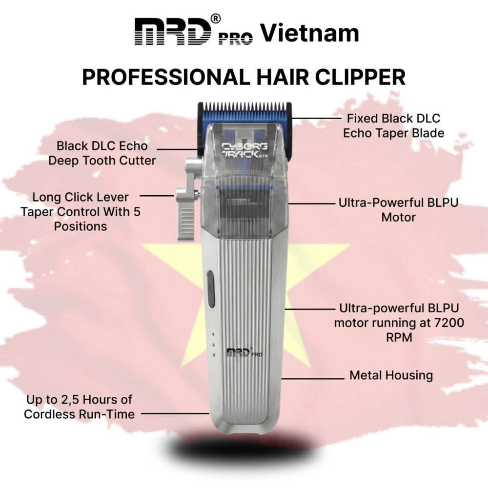 Машинка для стрижки MRD Pro Cyborg Track GTR Grey HC-666CT-S