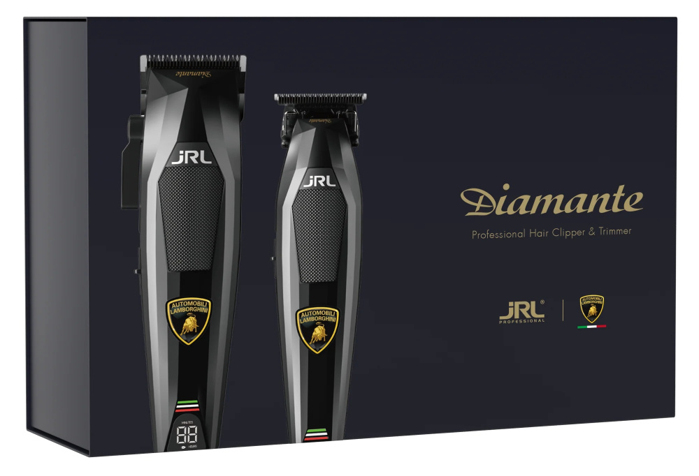 Набор парикмахерских машинок JRL xLamborghini Diamante Collection: Clipper+Trimmer Black JRL-DI2025B