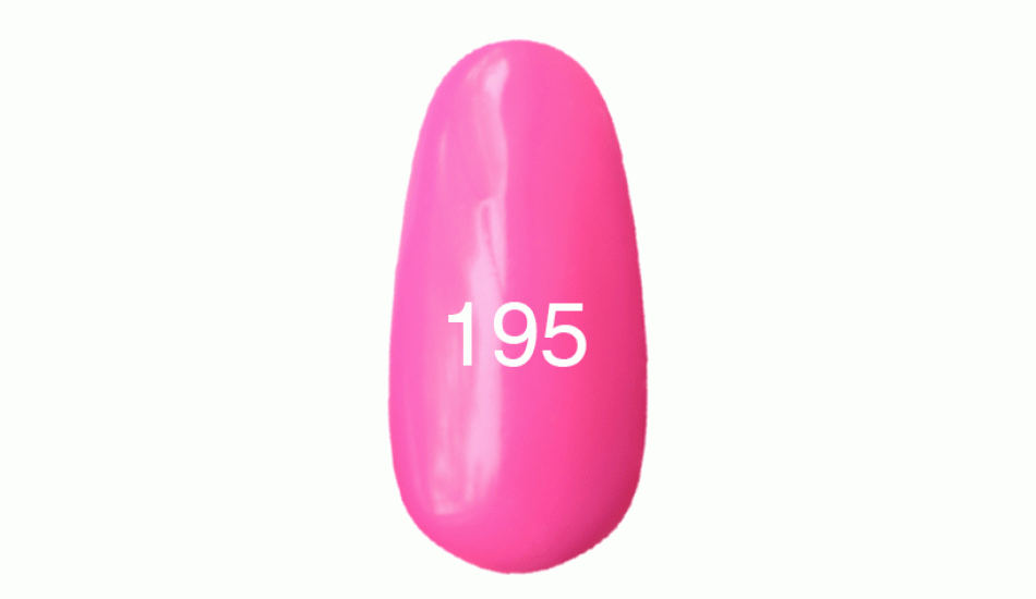 Гель-лак Kodi №195 (неоново-рожевий щільний, емаль) 8мл